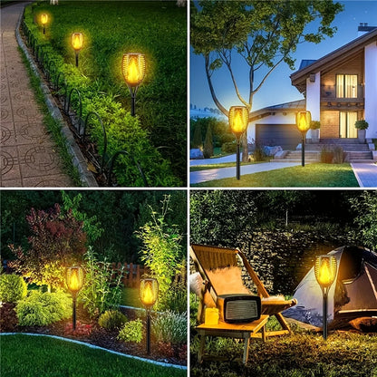 12LED Solar Flame Torch Light