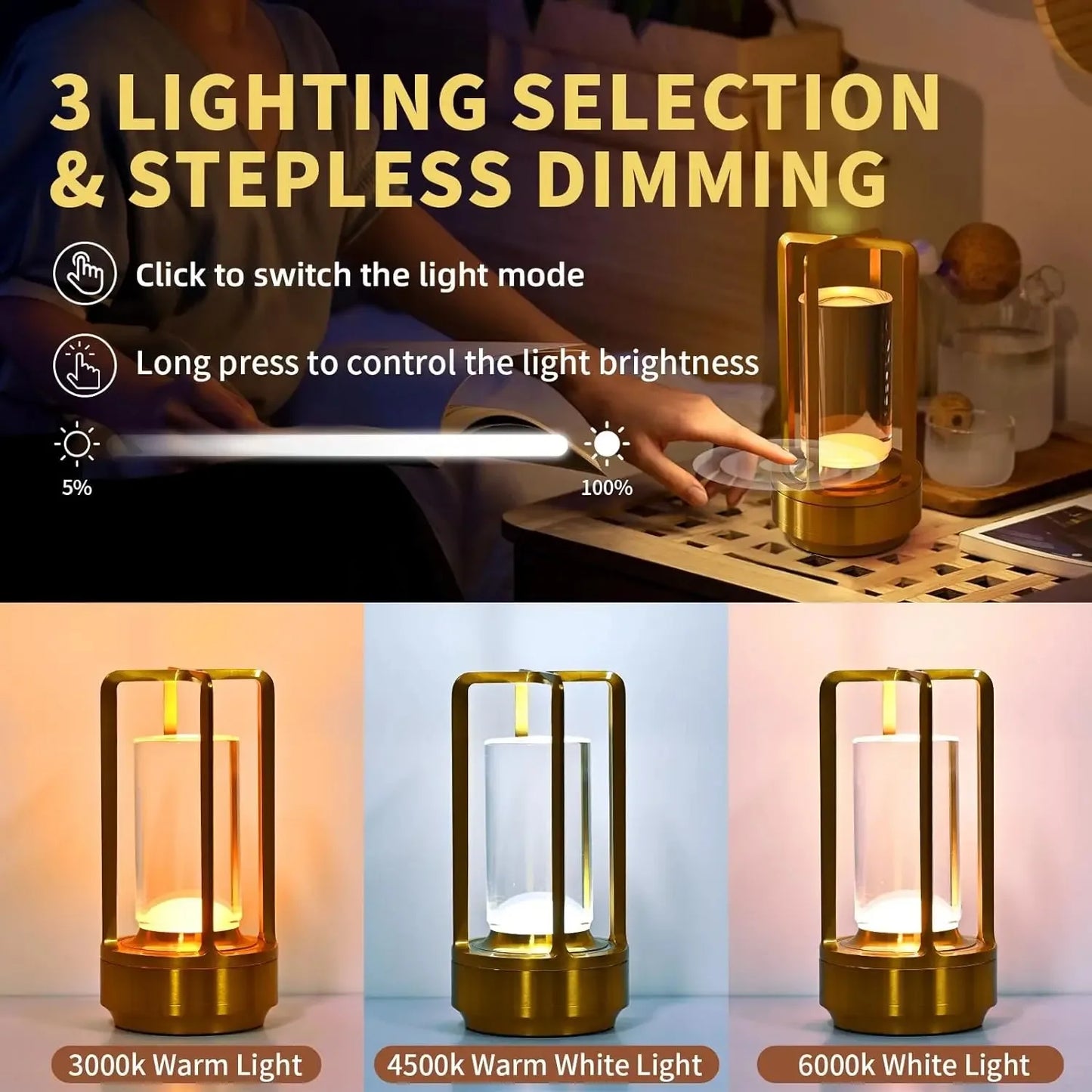 Cordless Retro LED Table Lamp