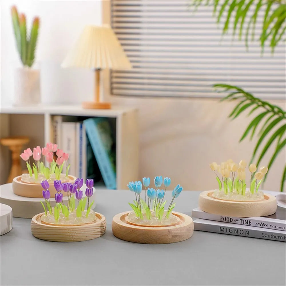 Handmade Artificial Tulip LED Night Light