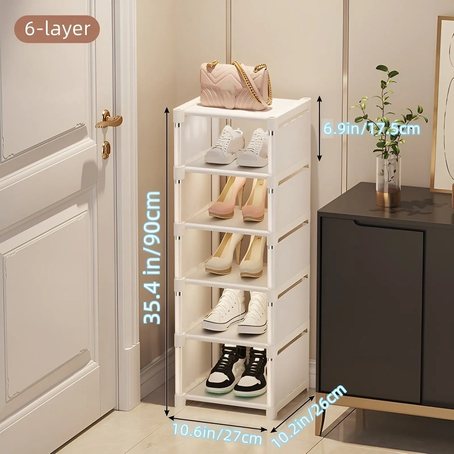 Space-Saving 6/8 Layers Shoe Rack