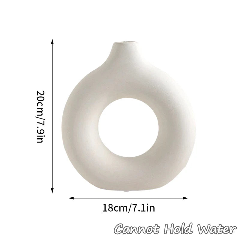 Imitation Ceramic White Vase