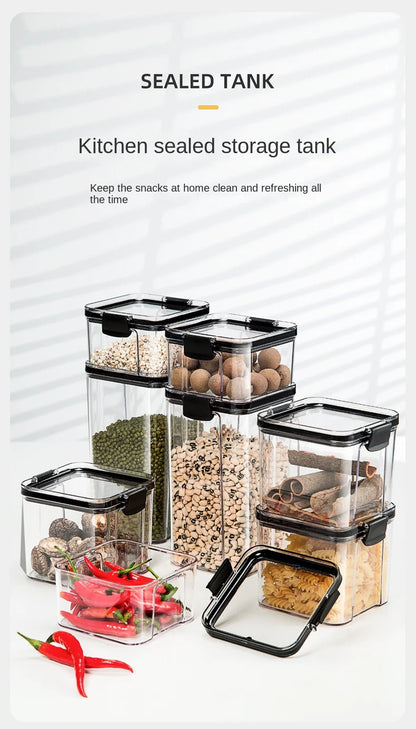 Sealed Kitchen Grain Storage Jars Set