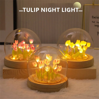 Handmade Artificial Tulip LED Night Light