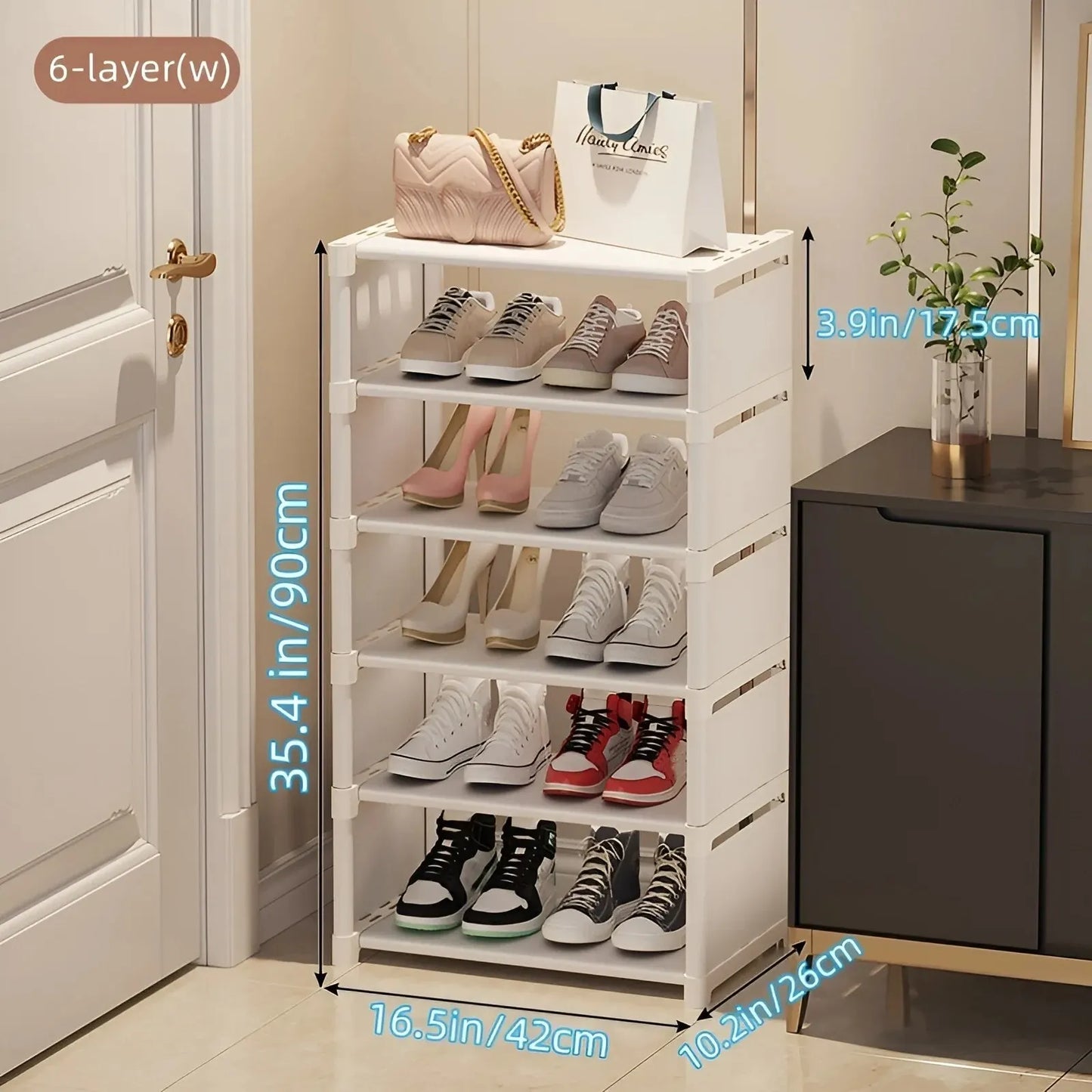 Space-Saving 6/8 Layers Shoe Rack