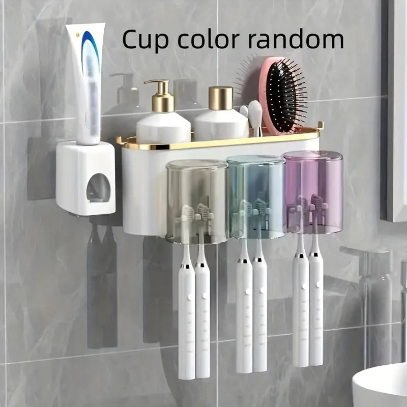 Wall Mounted Toothbrush Rack Set