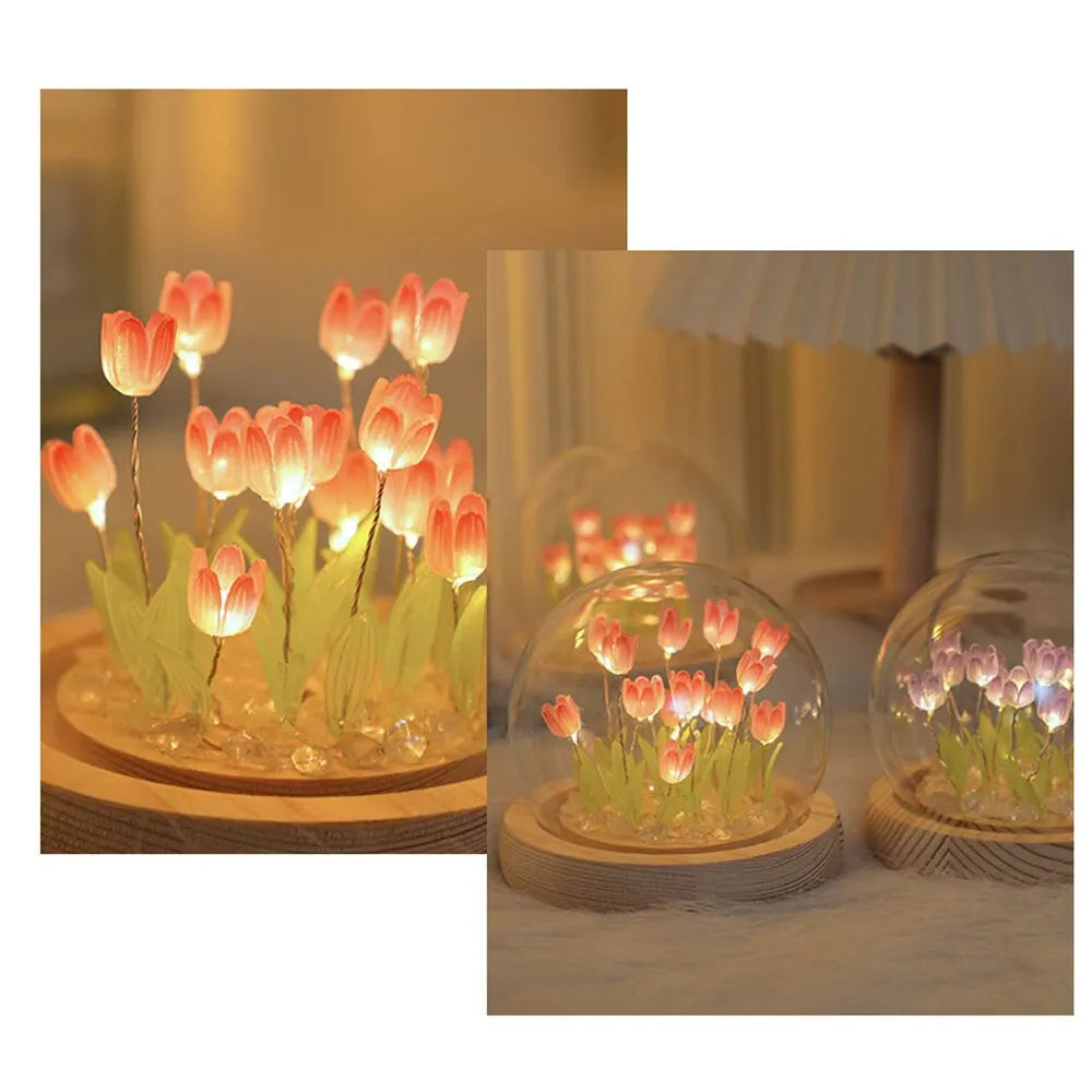 Handmade Artificial Tulip LED Night Light