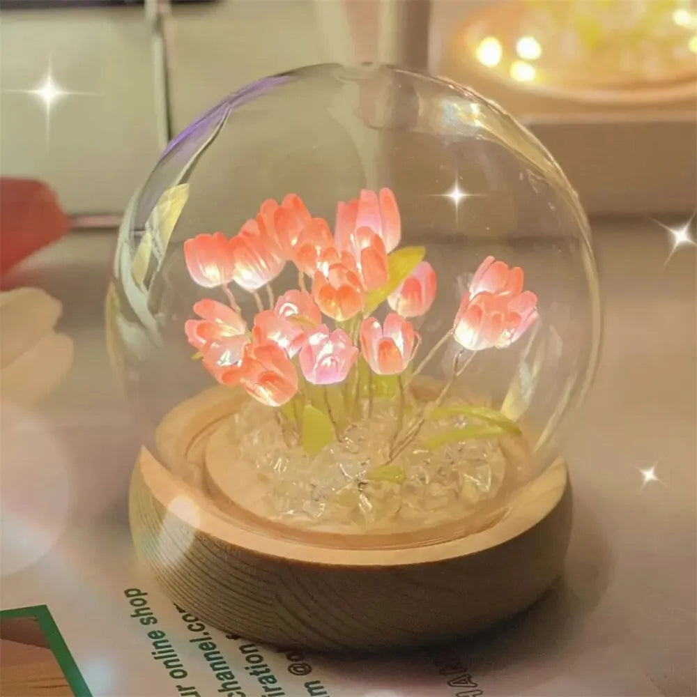 Handmade Artificial Tulip LED Night Light